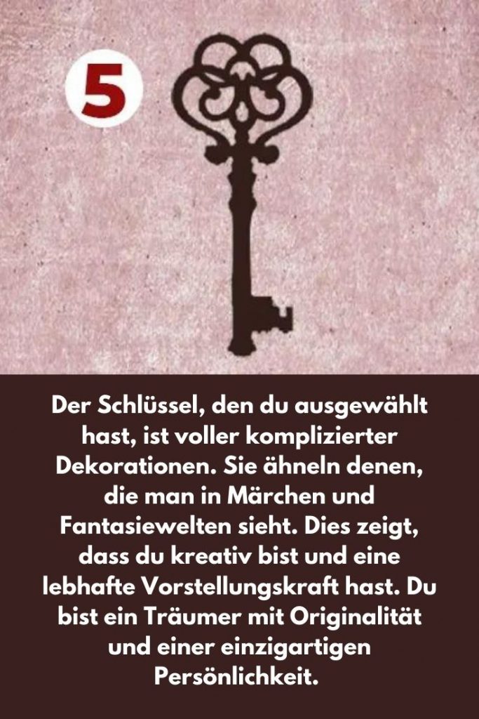 Wähle einen Schlüssel, um zu sehen, was dein Unterbewusstsein über dich