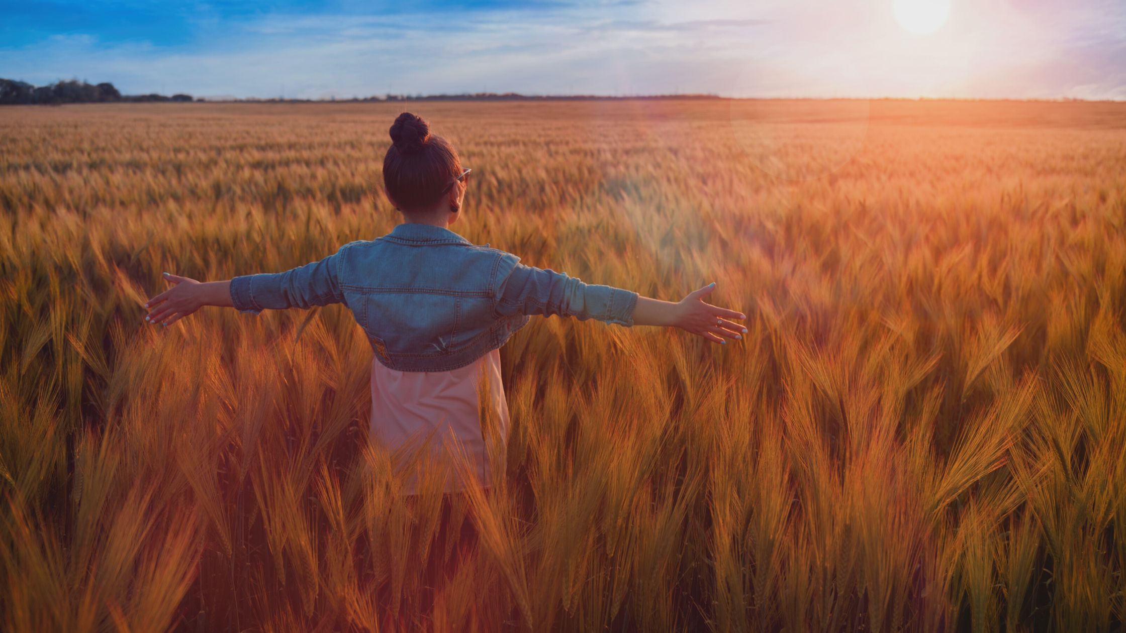 Be your own light. Looking back stock photo.