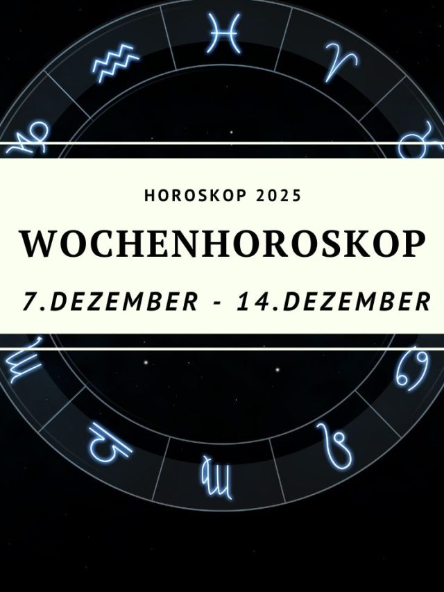 Wochenhoroskop für den 7. bis 14. Dezember 2025. Eine kraftvolle Woche voller Klarheit, Intuition, Heilung und neuer Chancen für jedes Sternzeichen. Erfahre, welche magischen Impulse das Universum jetzt für dich bereithält.