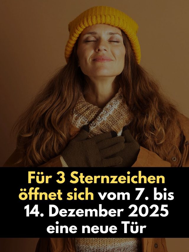 Vom 7. bis 14. Dezember 2025 öffnet sich für drei Sternzeichen eine kraftvolle, kosmische Tür voller neuer Chancen, Klarheit