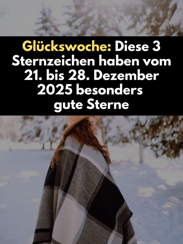 Eine besondere Glückswoche steht bevor: Vom 21. bis 28. Dezember 2025 erleben Widder, Jungfrau und Wassermann starken kosmischen Rückenwind. Erfahre, warum diese Zeit still, tief und nachhaltig glücklich macht.
