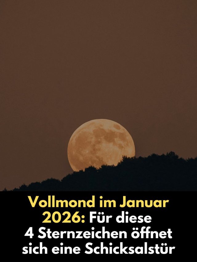 Der Vollmond am 3. Januar 2026 bringt eine karmische Wende. Für 4 Sternzeichen öffnet sich eine Schicksalstür – voller Klarheit, Neubeginn und emotionaler Befreiung.