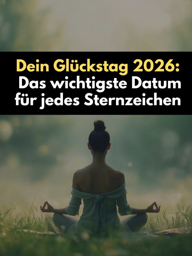 Dein persönlicher Glückstag 2026: Erfahre, welches Datum für dein Sternzeichen kosmische Wendepunkte, Intuition, Liebe und neue Chancen bereithält – astrologisch gedeutet und tief berührend.
