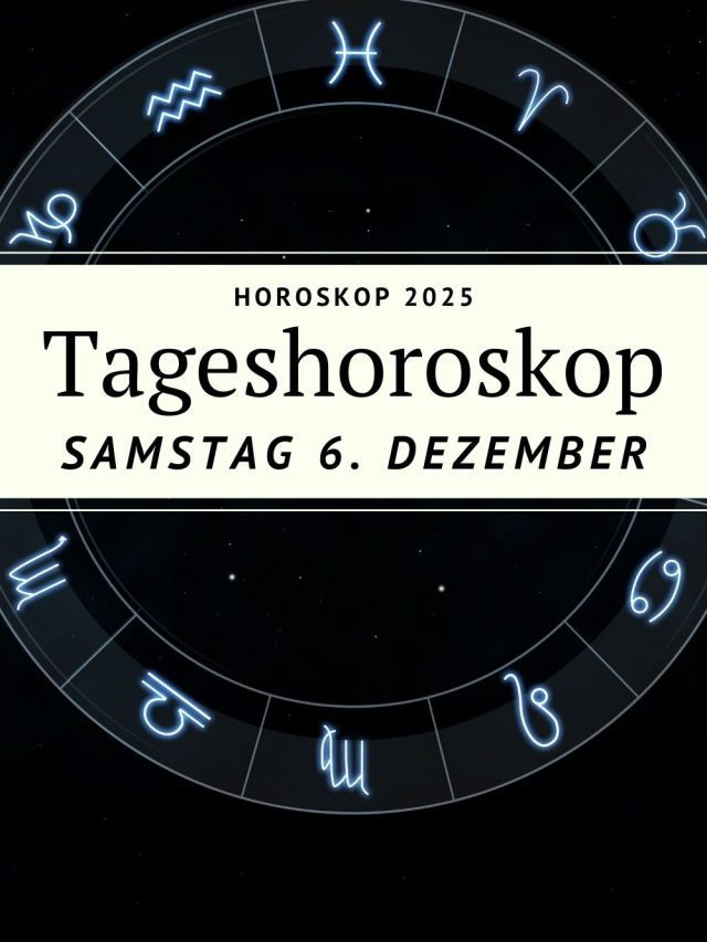 Horoskop für Samstag, den 6. Dezember 2025! Der Widder-Mond und die Schütze-Sonne entzünden heute Mut, Klarheit und schöpferische Energie. Erfahre, wie jedes Sternzeichen diese starke kosmische Kraft nutzen kann – für Entscheidungen, Neuanfänge und echte Selbstbestimmung.