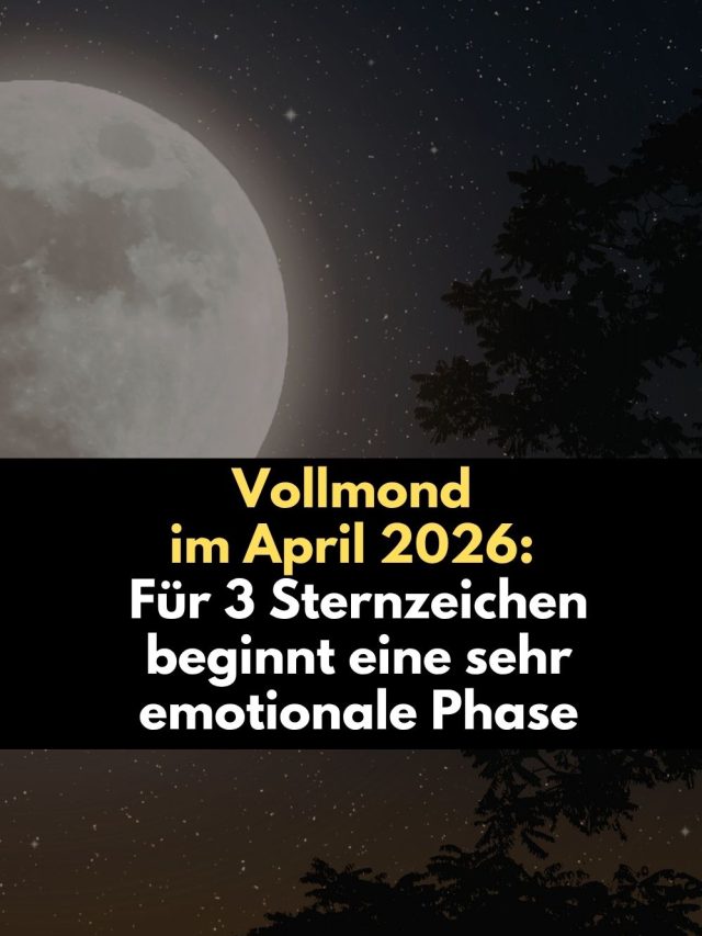 Der Vollmond am 4. April 2026 in der Waage bringt tiefe emotionale Erkenntnisse. Für Skorpion, Zwillinge und Steinbock beginnt jetzt eine intensive Phase der Klarheit, Veränderung und inneren Wahrheit.