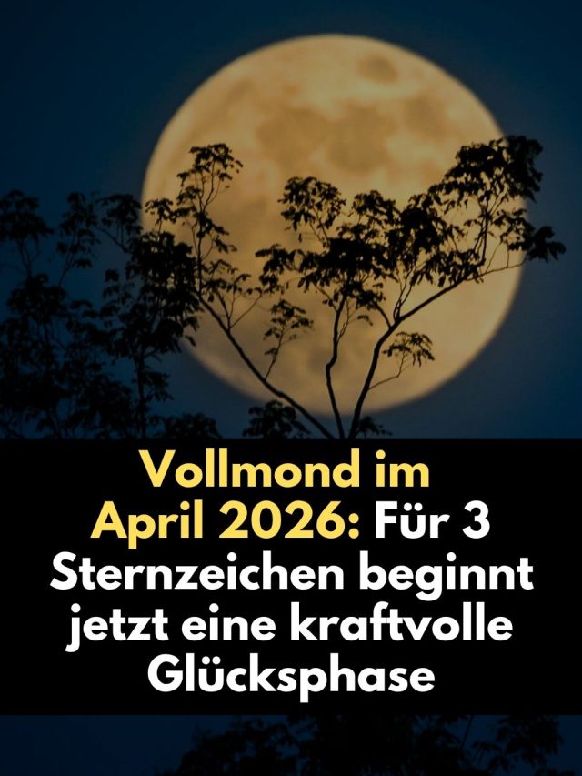 Der Vollmond am 4. April 2026 bringt starke Veränderungen! Für Löwe, Krebs und Waage beginnt jetzt eine kraftvolle Glücksphase voller Klarheit, Liebe und neuer Chancen.