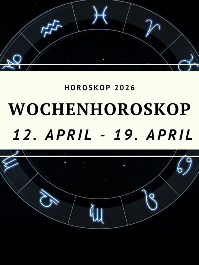 Wochenhoroskop vom 12. bis 19. April 2026: Neumond im Widder, Venus-Jupiter-Glück und der Übergang in den Stier. Erfahre, was diese intensive Woche für dein Sternzeichen bereithält.