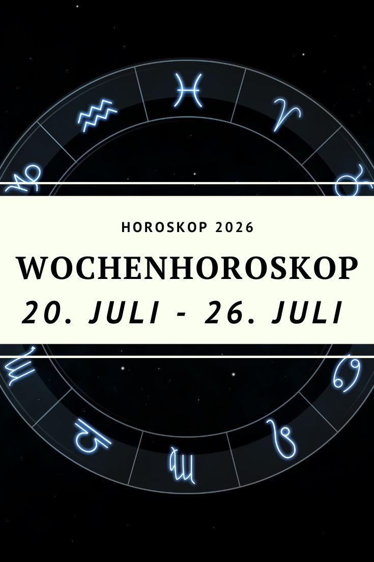 Wochenhoroskop 20. bis 26. Juli 2026, Wochenhoroskop Juli 2026, Horoskop Woche 20. bis 26. Juli 2026, Horoskop Juli 2026, Sternzeichen, Astrologie, Wochenhoroskop, Widder Horoskop, Stier Horoskop, Zwillinge Horoskop, Krebs Horoskop, Löwe Horoskop, Jungfrau Horoskop, Waage Horoskop, Skorpion Horoskop, Schütze Horoskop, Steinbock Horoskop, Wassermann Horoskop, Fische Horoskop, Sonne im Löwen, Löwe Saison, Merkur direktläufig, Merkur Rückläufigkeit Ende, Erstes Viertel Mond, Mondphase Juli 2026, Jupiter im Löwen, Venus im Löwen, Mars in Zwillinge, Pluto rückläufig Wassermann, Saturn im Widder, Neptun im Widder, Uranus in Zwillinge, kosmische Energien, Wochenprognose, Liebeshoroskop, Beruf Horoskop, Wochenastrologie, Deno Licina Horoskop