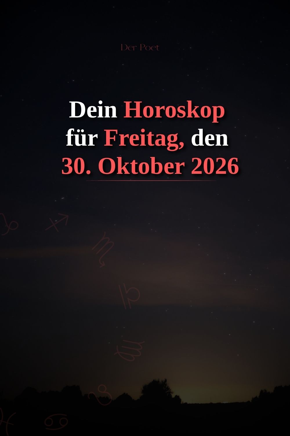 Tageshoroskop 30. Oktober 2026, Horoskop Freitag 30. Oktober 2026, Horoskop heute, Tageshoroskop heute, Horoskop für alle Sternzeichen, Sternzeichen Horoskop, Liebeshoroskop heute, Horoskop Liebe und Beruf, Horoskop Finanzen, Bauchgefühl Sternzeichen, Mond im Krebs, Merkur rückläufig, Venus rückläufig, astrologische Tagesprognose, Horoskop Oktober 2026